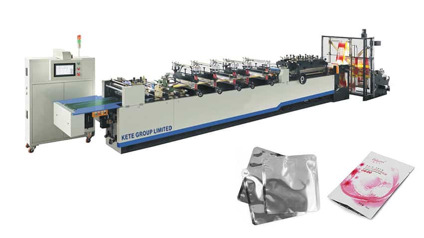 Three side sealing pouch making machine