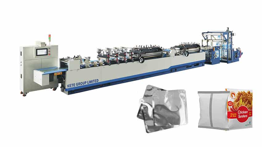 Middle sealing pouch making machine