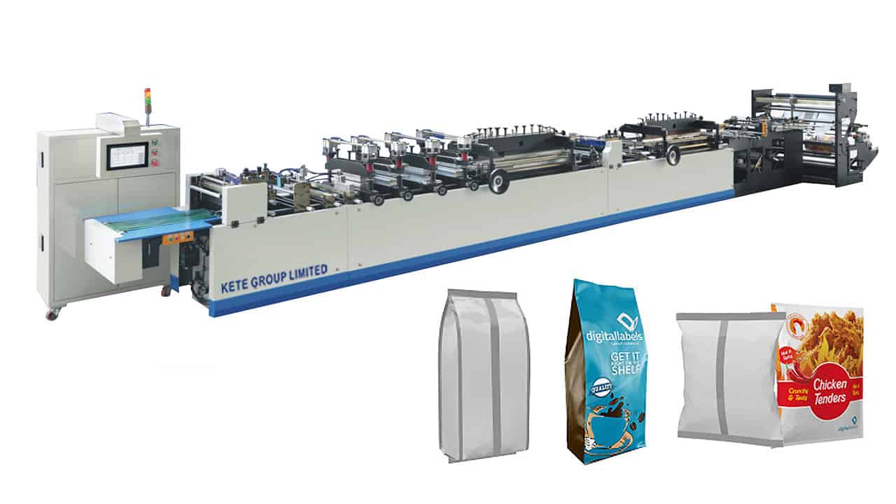 Center sealing pouch making machine