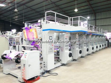 8 color Rotogravure printing machine
